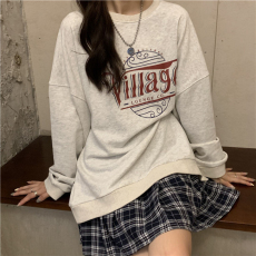 批发<b class='q'>韩国</b>外贸新款韩版小众休闲<b class='q'>情侣</b><b class='q'>卫衣</b>女慵懒风设计感外套时尚百搭