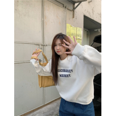 批发足码原版<b class='q'>外贸</b>新款韩版小众休闲卫衣女慵懒风设计感时尚百搭款