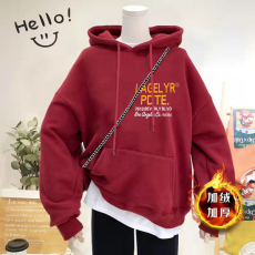 批发足码原版外贸新款<b class='q'>韩版</b>小众休闲<b class='q'>情侣</b><b class='q'>卫衣</b>女慵懒风设计感外套百搭款