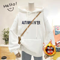 批发足码原版外贸新款<b class='q'>韩版</b>小众休闲<b class='q'>情侣</b><b class='q'>卫衣</b>女慵懒风设计感外套百搭款