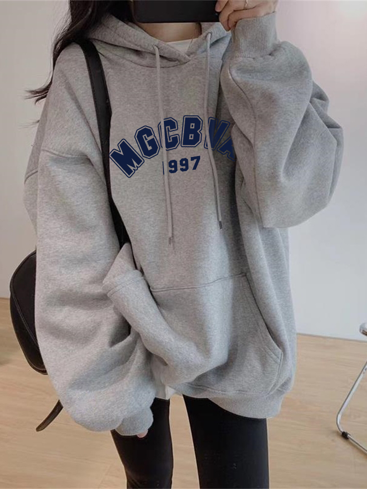 털이 있는 발 코드 원본 대외 무역 새로운 한국 스타일 작은 대중 캐주얼 커플 후드티 여성 느긋한 바람 디자인 센스 다용도 섹션