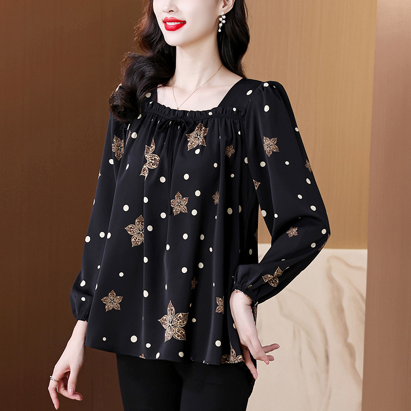 PF20973#新款大码女装胖MM时尚减龄显瘦上衣洋气雪纺女裝貨源服裝批發