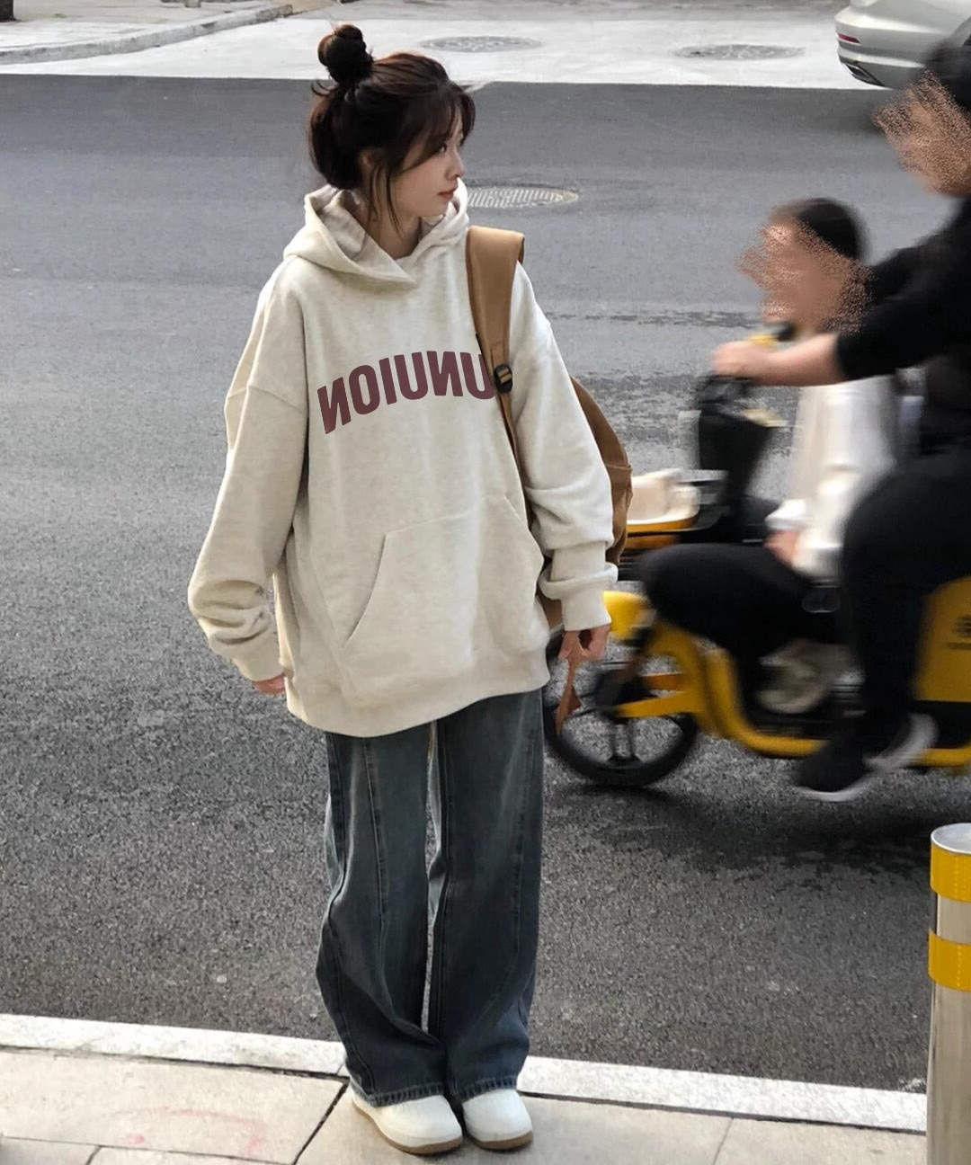 얇은 스타일 털이 있는 대외 무역 새로운 한국 스타일 작은 대중 캐주얼 커플 후드티 여성 느긋한 바람 디자인 센스 다용도 섹션