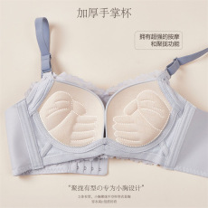 批发8cm加厚手掌杯蕾丝<b class='q'>文胸</b>女小胸聚拢内衣显大平胸专用<b class='q'>品牌</b>专柜正品