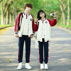 批发大量 情侣装秋冬装卫衣外套学生班服校服运动会三件套套装