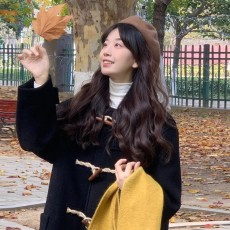 批发黑色牛角扣呢子大衣女毛呢外套2026年新款秋冬季小个子高级感加厚