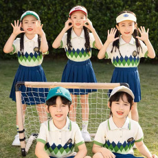 批发小学生校服夏季短袖套装儿童毕业班服一年级订制运动会幼儿园园服