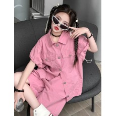 女童夏装套装2026新款儿童衬衫短裤两件套女孩工装时髦洋气衣服潮