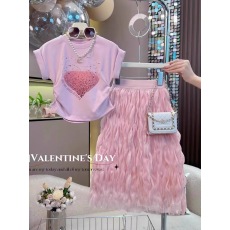 批发女童连衣裙夏装2026新款夏季童装裙子<b class='q'>套装</b>儿童小女孩洋气公主裙夏