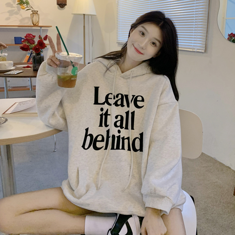 한국 대외 무역 새로운 한국 스타일 작은 대중 캐주얼 커플 후드티 여성 느긋한 바람 디자인 센스 재킷 패션 다용도