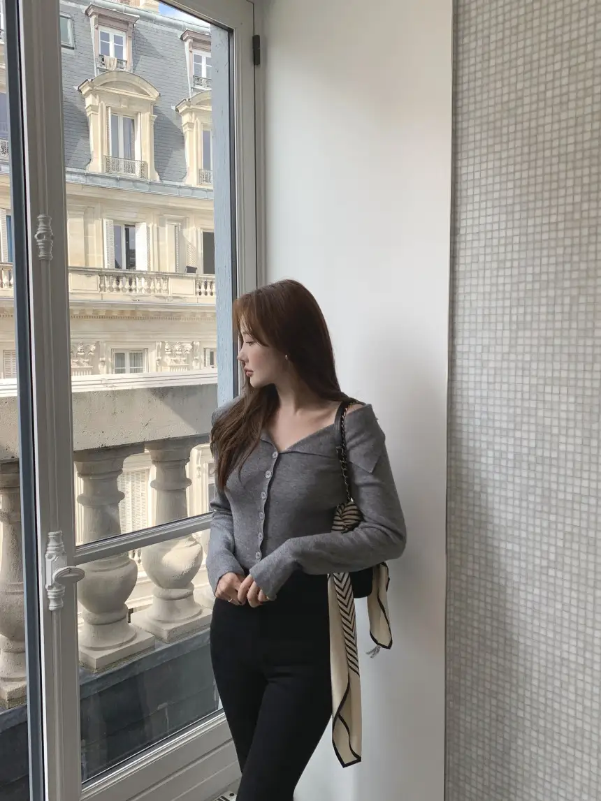 한국 스타일 루즈핏 니트 셔츠 상세 이미지 34