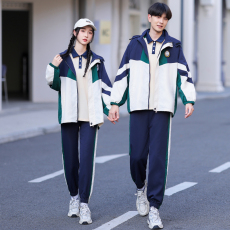 批发大量现货 实拍校服学院风初高中学生班服情侣装秋季冲锋衣三件套