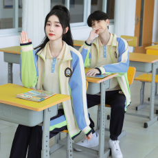 批发大量实拍 校服英伦学院风初高中小学生班服情侣装秋季三件套