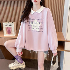 批发实拍华棉复合<b class='q'>大码</b><b class='q'>女装</b>春秋薄长袖卫衣女韩版宽松设计感上衣网红