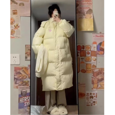 批发棉服女中冬季长款外套2025新款宽松棉衣过膝<b class='q'>韩版</b>加厚学院风棉袄