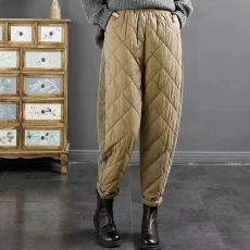 批发羽绒裤女冬季新款时尚保暖加厚防寒宽松洋气女士棉裤哈伦裤外穿潮