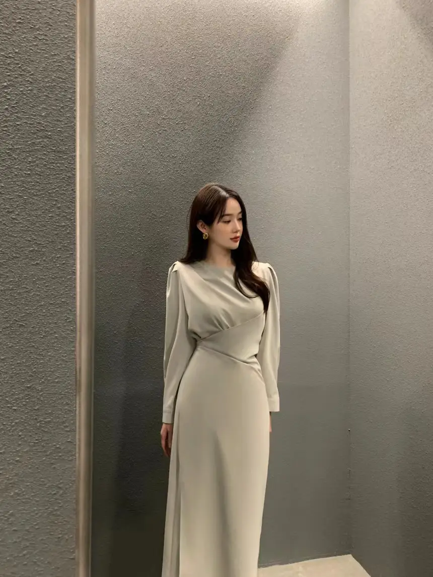 진주 소재 허리 라인 체크 셔츠 슬리브 원피스 상세 이미지 17