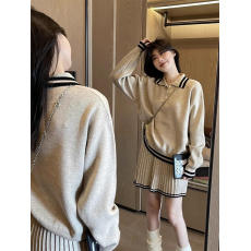 批发天猫抖音质量学院小香风<b class='q'>连衣裙</b>早秋2024新款流行漂亮针织套装裙