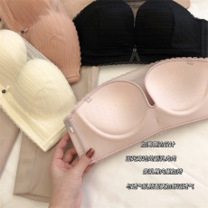 批发无肩带防走光薄款内衣女无钢圈抹胸文胸聚拢调整型小胸美背细肩带