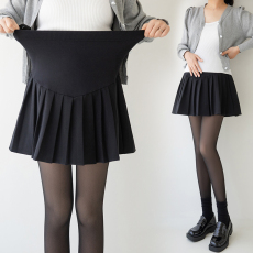 批发实拍2026春秋新款蜂窝腰孕妇百褶裙裤提臀孕妇短裙百搭时尚半身裙