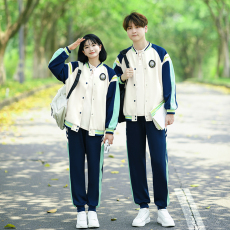 批发大量 情侣装秋冬装卫衣外套学生班服校服运动会三件套套装