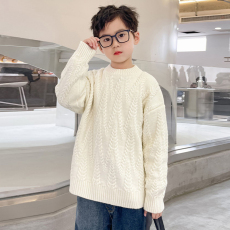 批发高品质】男童毛衣<b class='q'>春</b>秋季毛线衣儿童装男孩纯色长袖套头针织打底衫