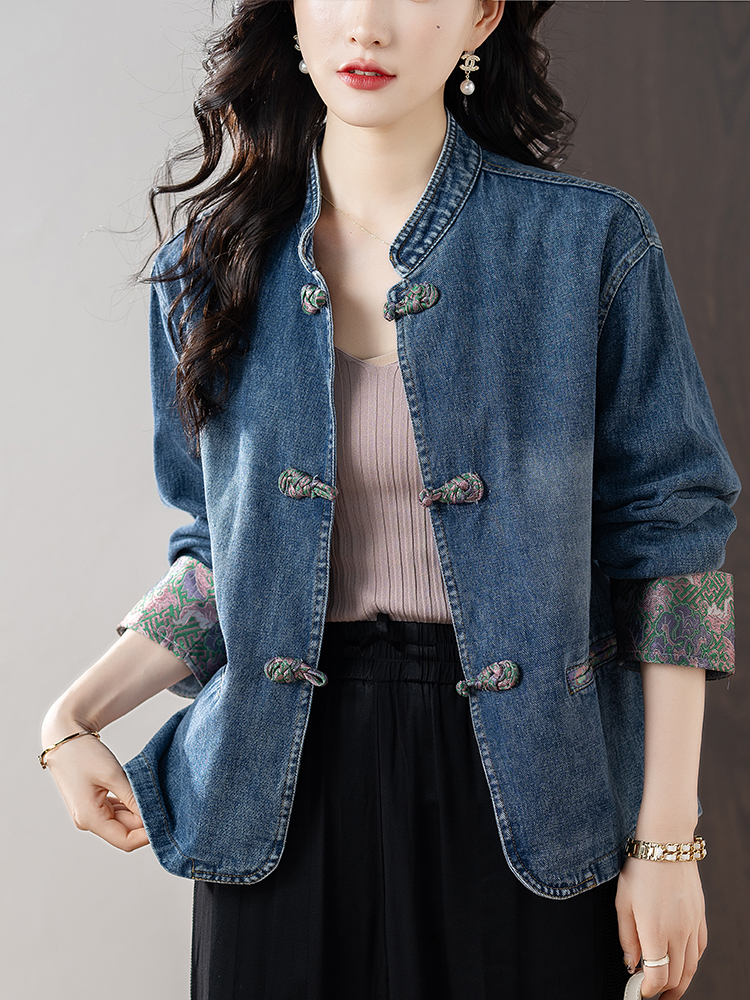 MY2903#牛仔外套新中式女装新款流行上衣女裝貨源服裝批發