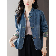 批发限价+12+小视频 牛仔外套新中式女装2026春秋季新款流行上衣