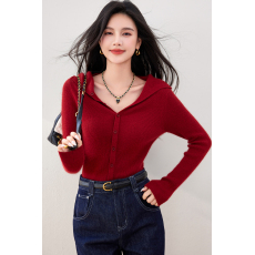 批发实拍◆◆长袖针织衫女秋2025年修身显瘦打底衫内搭上衣