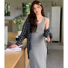 批发2026早春大码茶系穿搭套装吊带<b class='q'>连衣裙</b>背心长裙休闲套装