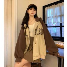 批发官图二加绒加厚外套设计感小众高级秋冬季宽松开衫棒球服<b class='q'>卫衣</b>