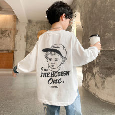 批发<b class='q'>男童</b><b class='q'>长袖</b><b class='q'>t</b><b class='q'>恤</b>春秋款2026新款中大儿童纯棉男装打底衫胖童上衣潮牌9