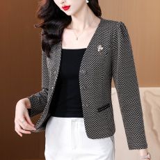 批发<b class='q'>小西装</b>妈妈外套女短款长袖修身显瘦气质百搭双排扣春秋<b class='q'>女士</b>西服