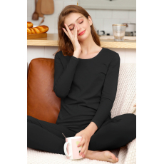 批发果子狸 秋冬季睡衣女打底秋衣秋裤套装家居服 保暖内衣