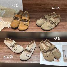 批发勃肯鞋女<b class='q'>秋</b>季软底全包一脚蹬乐福鞋外穿百搭博肯豆豆单鞋