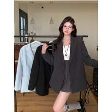 批发实拍2026春季新款胖mm大码女韩版宽松百搭西装外套小个子休闲西服