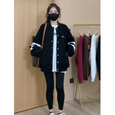 批发~大码<b class='q'>女装</b>胖mm2026春季韩版夹克<b class='q'>短外套</b>开衫棒球服拼色长袖上衣潮