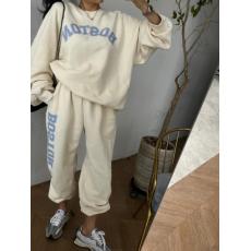 批发韩国东大门秋冬女装母印花慵懒风卫衣鱼鳞裤子<b class='q'>套装</b>通勤
