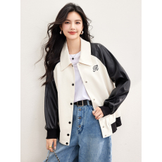 批发实拍有2025春季美式棒球服通勤女装宽松夹克休闲上衣