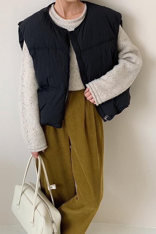 Korean version of autumn and winter new small pumpkin down cotton vest women's casual loose small man shorts sleeveless vest