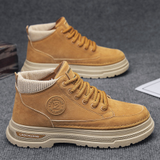 批发2024秋冬新款马丁鞋<b class='q'>英伦</b>复古中帮百搭休闲运动潮鞋男鞋货号