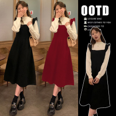 批发大量#<b class='q'>孕妇</b><b class='q'>春装</b><b class='q'>连衣裙</b>2026新款韩版宽松甜美假两件娃娃针织裙春季