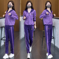 批发<b class='q'>大码</b>休闲运动服套装女2026春秋季新款时尚连帽卫衣阔腿两件套