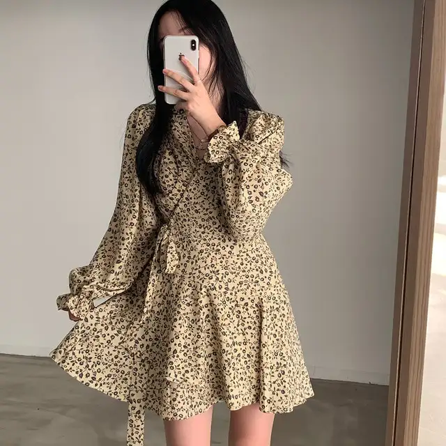 프리미엄 베이지/블랙 루즈핏 원피스 상세 이미지 28