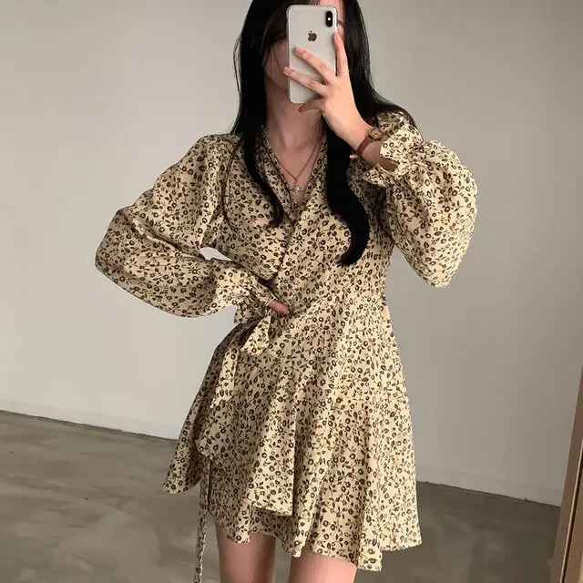 프리미엄 베이지/블랙 루즈핏 원피스 상세 이미지 29