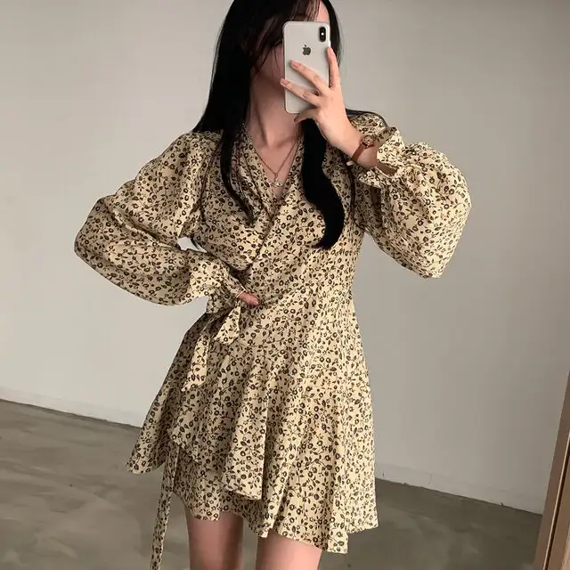 프리미엄 베이지/블랙 루즈핏 원피스 상세 이미지 31