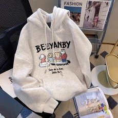 批发2026秋季款<b class='q'>小熊</b>印花套头连帽<b class='q'>卫衣</b>女宽松百搭oversize潮牌时尚ins