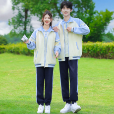 批发实拍春秋季中小学生校服三件套高中班服学院风运动会新款