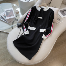 批发实拍秋针织运动套装<b class='q'>长袖</b>拉链短外套+修身包臀打底吊带连衣裙