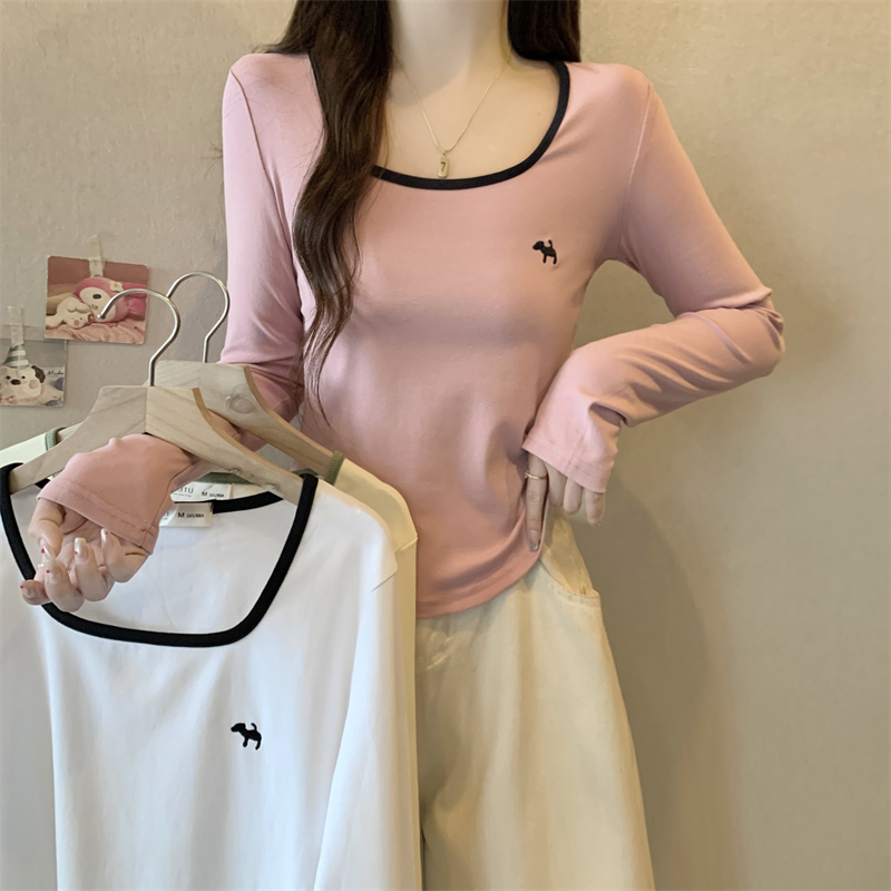 PF21809#莫代尔92人棉8氨纶春秋季新款薄款长袖T恤女女裝貨源服裝批女裝貨源服裝批發
